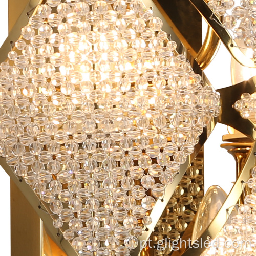 Candeeiro de parede LED de cristal decorativo moderno de venda popular